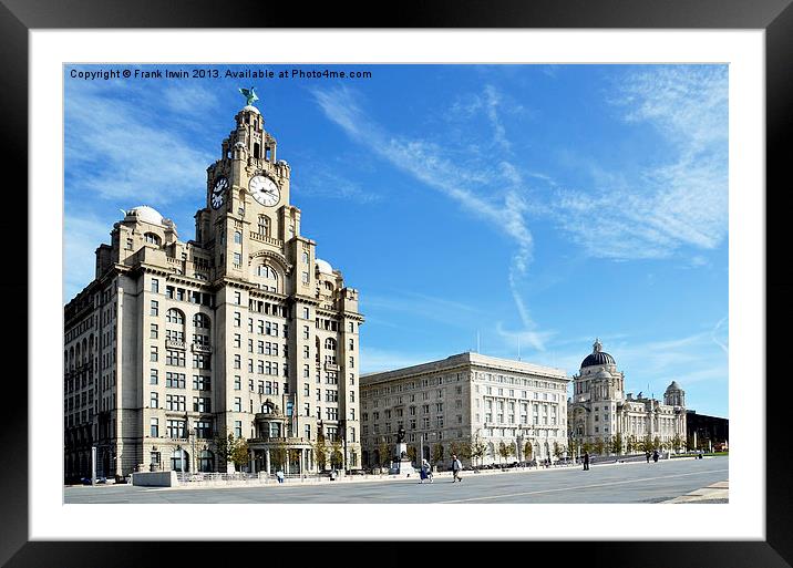 Liverpools Iconic Waterfront - The Three Graces Framed Mounted Print by Frank Irwin