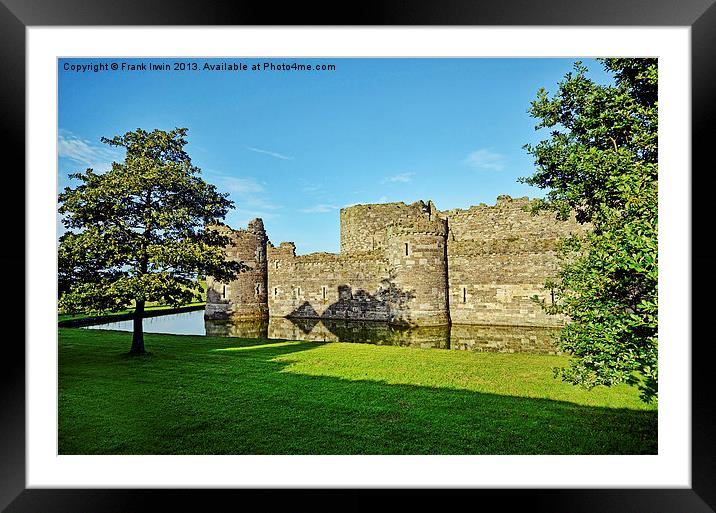 Beaumaris castle, western elevation Framed Mounted Print by Frank Irwin