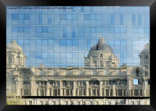 Super reflections on a building. Framed Print by Frank Irwin