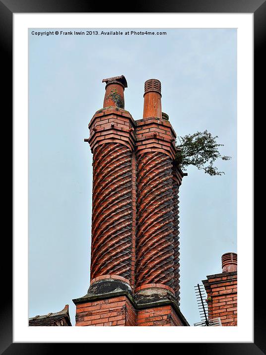 An elaborate chimney seen at Port Sunlight Village Framed Mounted Print by Frank Irwin