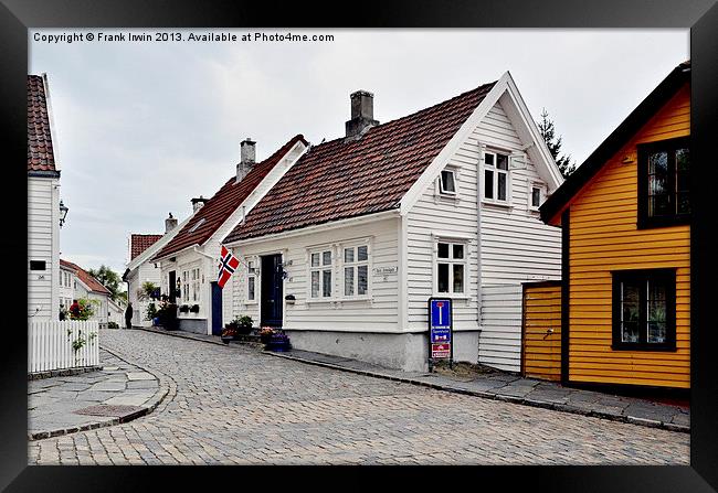 Stavanger (Norway) Old Town Framed Print by Frank Irwin