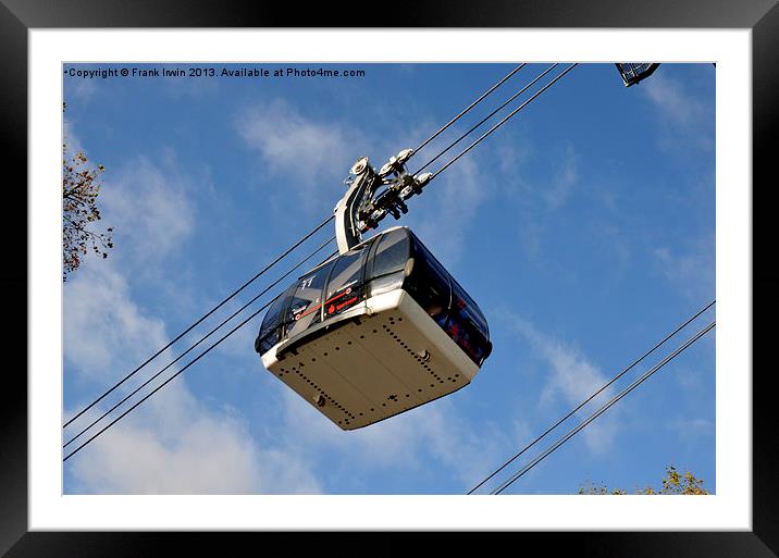 AN overhead cable car Framed Mounted Print by Frank Irwin