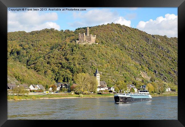 Maus Castle on the River Rhine. Framed Print by Frank Irwin