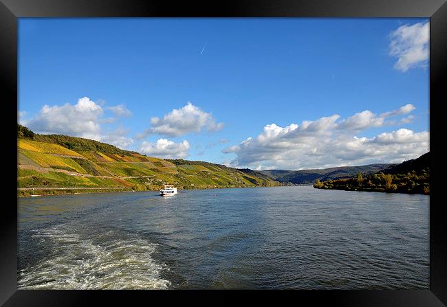 Cruising the Mid-River Rhine Framed Print by Frank Irwin