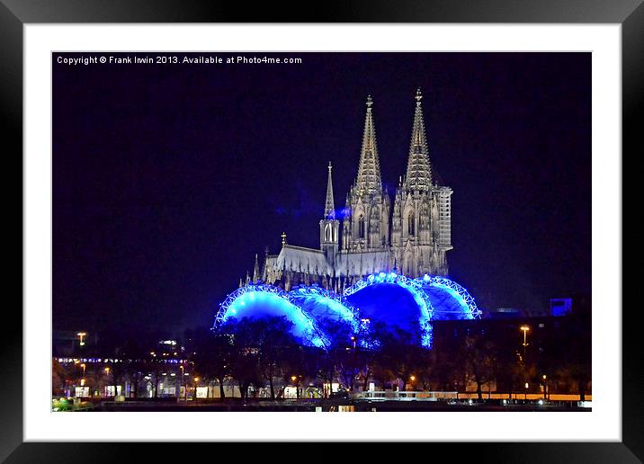 Cologne Cathedral at night Framed Mounted Print by Frank Irwin