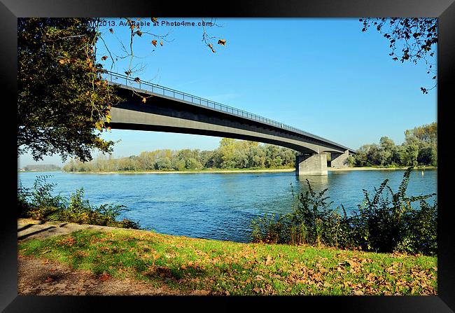 A picturesque bridge on the Rhine, close to Speyer Framed Print by Frank Irwin