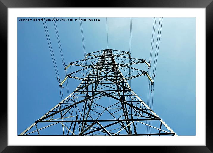 A mighty Pylon against a blue sky Framed Mounted Print by Frank Irwin