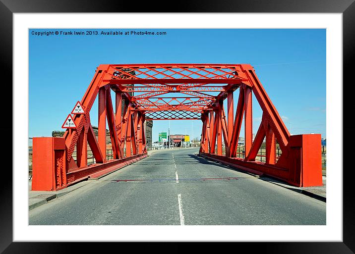 Vivid colour on a road bridge Framed Mounted Print by Frank Irwin