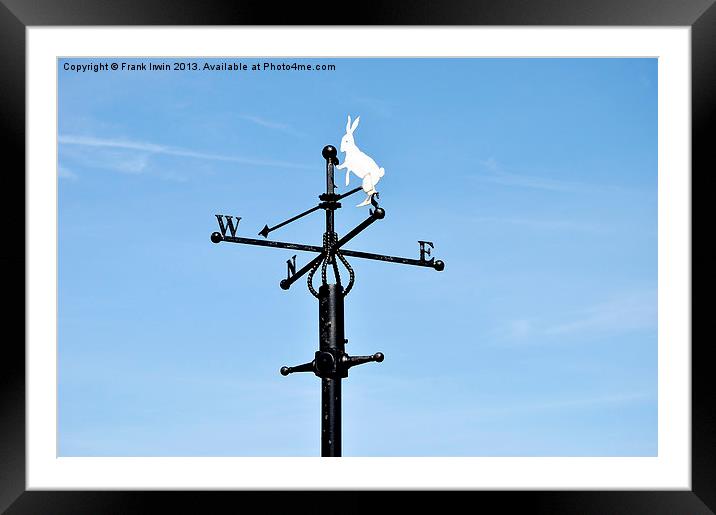 A traditional weather vane Framed Mounted Print by Frank Irwin