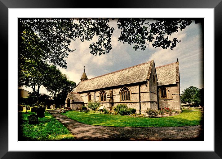 Church of St Cynbryd, Llanddulas - Grunged Framed Mounted Print by Frank Irwin