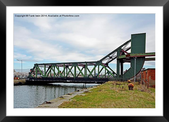 A typical bascule Bridge, wirral, UK Framed Mounted Print by Frank Irwin