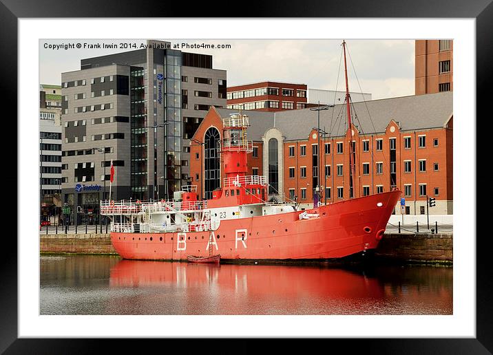 Planet, the old Liverpool bar Lightship Framed Mounted Print by Frank Irwin