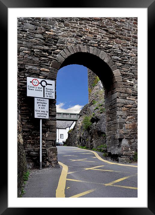 An archway in Conway, North Wales Framed Mounted Print by Frank Irwin