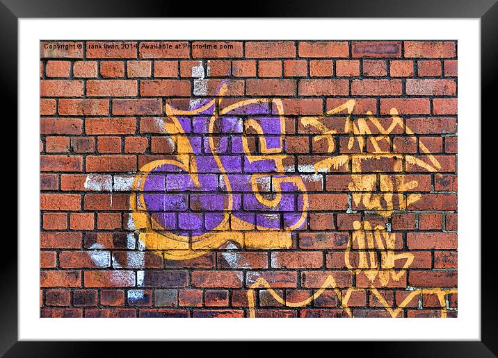 A  Sample of wall bound graffiti Framed Mounted Print by Frank Irwin