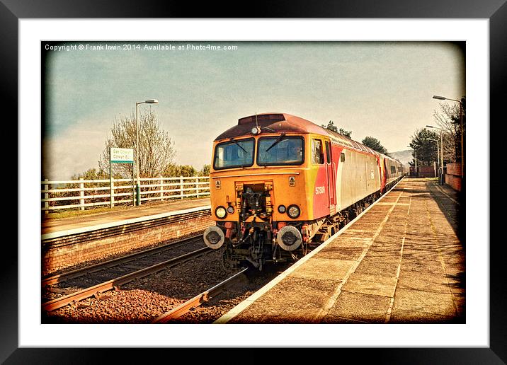 Virgin train 57309, grunged effect Framed Mounted Print by Frank Irwin