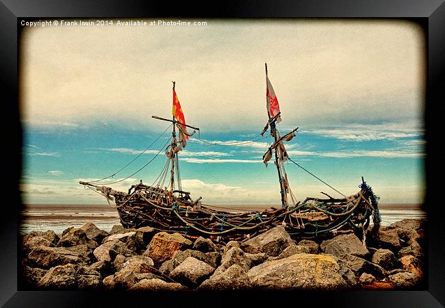 The Driftwood Pirate ship ‘Grace Darling’. Framed Print by Frank Irwin