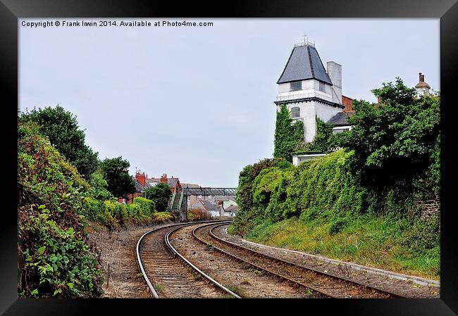 Railway line from Deganwy to Llandudno Framed Print by Frank Irwin