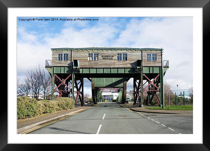 Egerton (bascule type) Bridge, Birkenhead, UK Framed Mounted Print by Frank Irwin