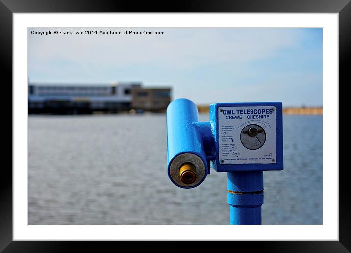 New Brighton front pay-to-view telescope Framed Mounted Print by Frank Irwin