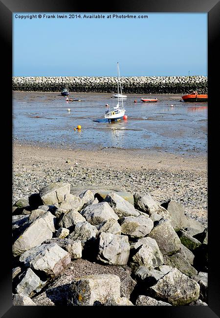 The tranquil harbour of Rhos-on-Sea Framed Print by Frank Irwin