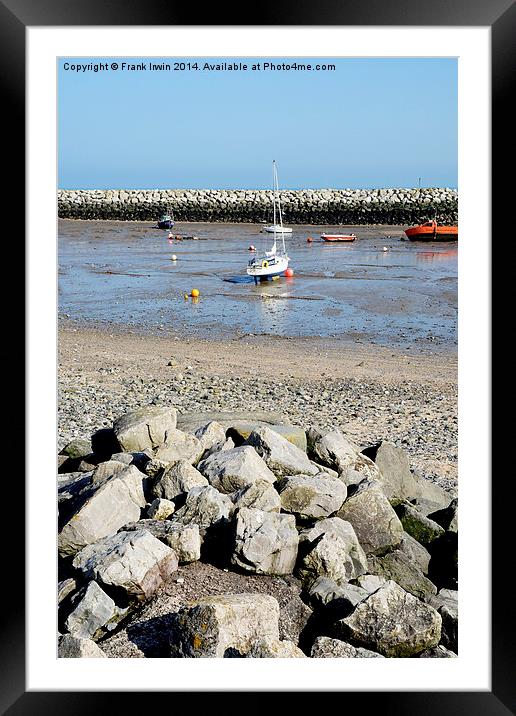 The tranquil harbour of Rhos-on-Sea Framed Mounted Print by Frank Irwin