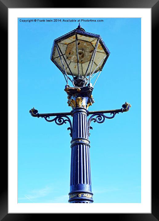 Victorian lamp in Happy Valley, Llandudno Framed Mounted Print by Frank Irwin