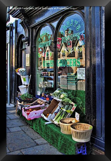 A typical greengrocer’s shop front Framed Print by Frank Irwin