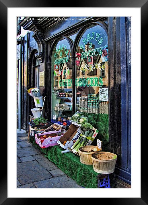 A typical greengrocer’s shop front Framed Mounted Print by Frank Irwin