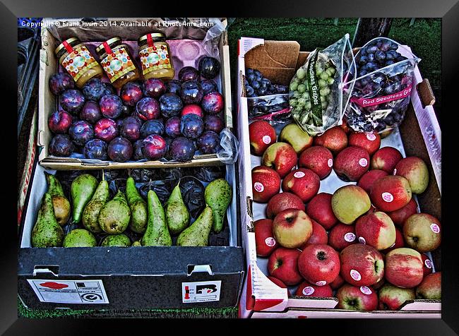 Typical greengrocer’s produce Framed Print by Frank Irwin