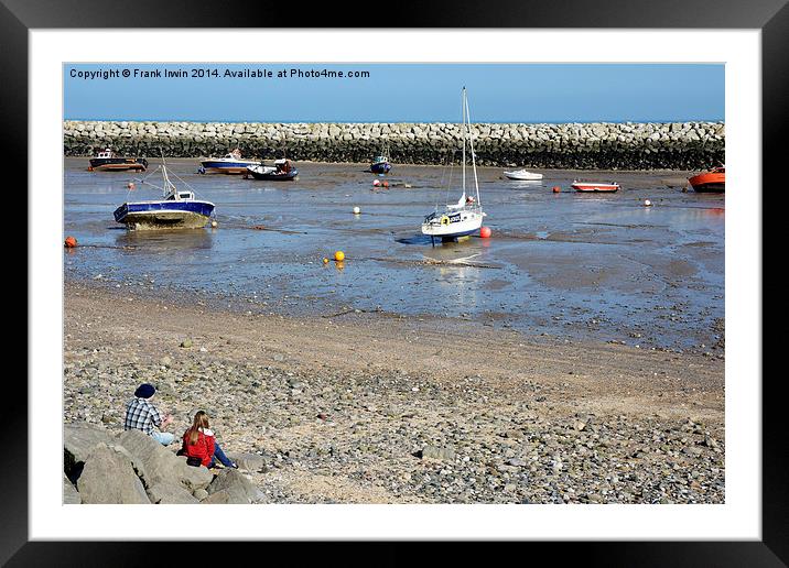 Rhos-on-Sea harbour, tide out Framed Mounted Print by Frank Irwin