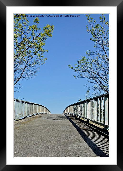 Pedestrian bridge to nowhere! Framed Mounted Print by Frank Irwin