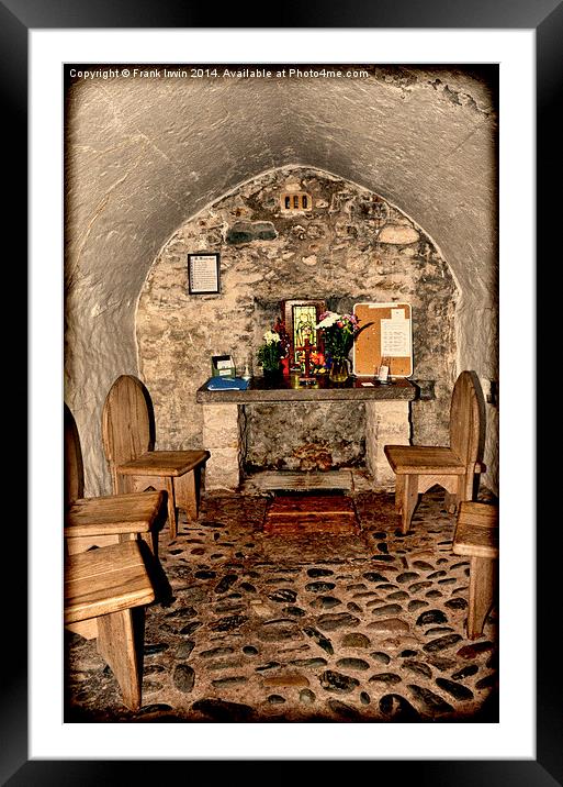 Inside St Trillo’s Chapel Framed Mounted Print by Frank Irwin