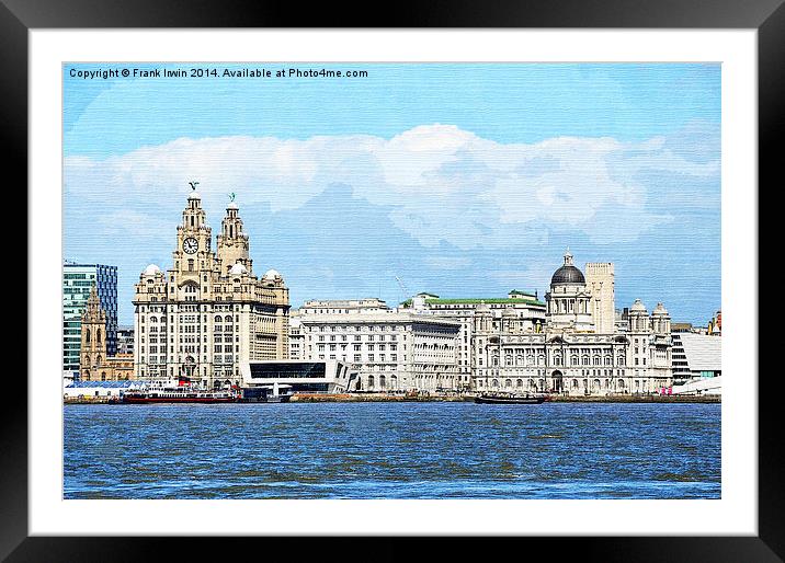 Liverpools Famous Three Graces Framed Mounted Print by Frank Irwin