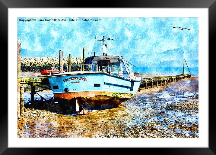 Rhos-on-Sea as a watercolour Framed Mounted Print by Frank Irwin