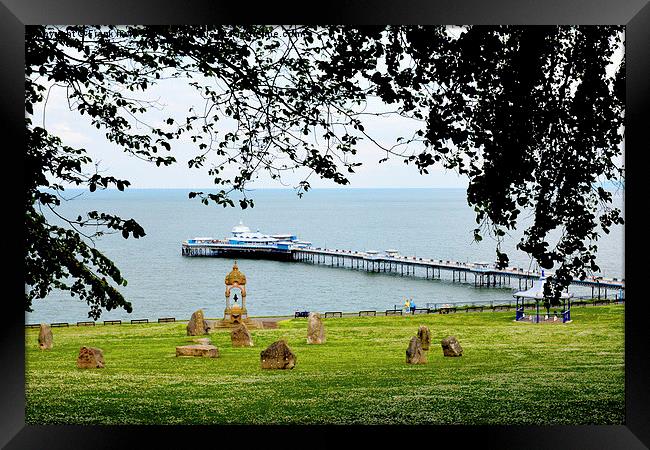 Llandudno Pier from Happy Valley Framed Print by Frank Irwin