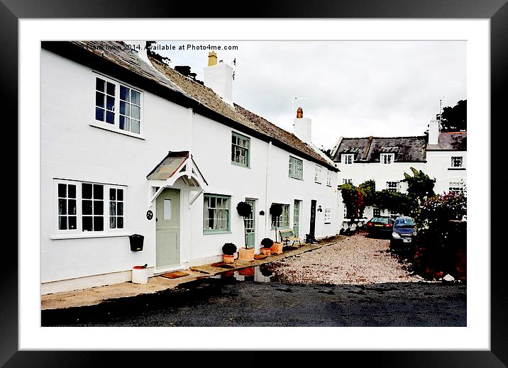 Parkgate cottages artistically presented Framed Mounted Print by Frank Irwin