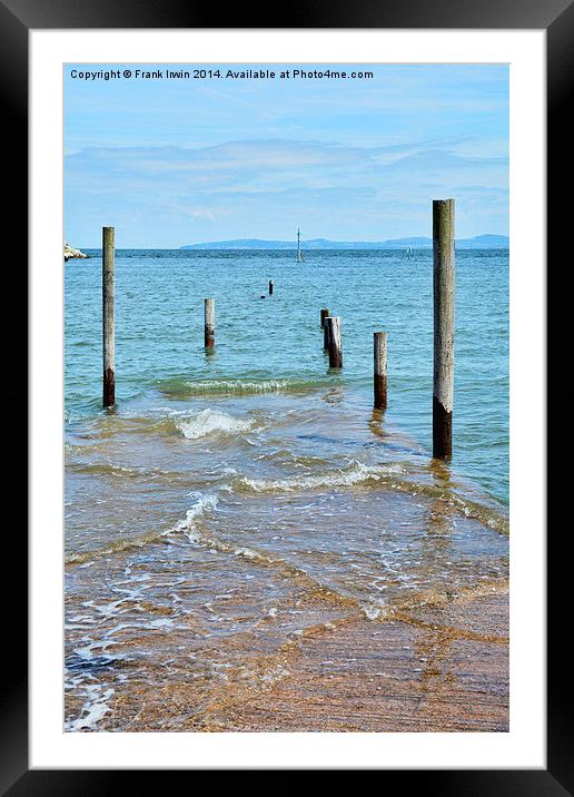 Rhos-on-Sea jetty with the tide in Framed Mounted Print by Frank Irwin