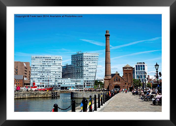  The Royal Albert Dock and The Pump House Framed Mounted Print by Frank Irwin