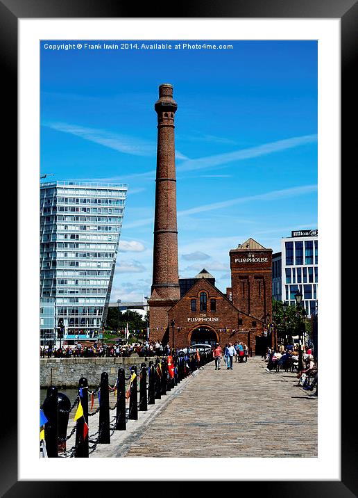  Royal Albert Dock & The Pump House Framed Mounted Print by Frank Irwin