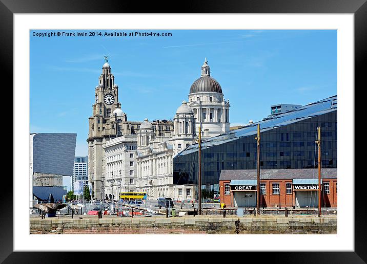  Liverpool’s Iconic ‘Three Graces’ viewed from Alb Framed Mounted Print by Frank Irwin