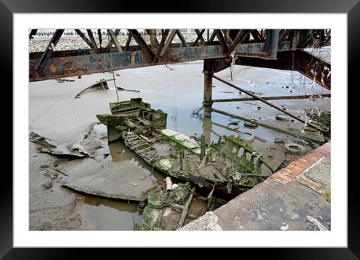  Remains of a wrecked working boat. Framed Mounted Print by Frank Irwin