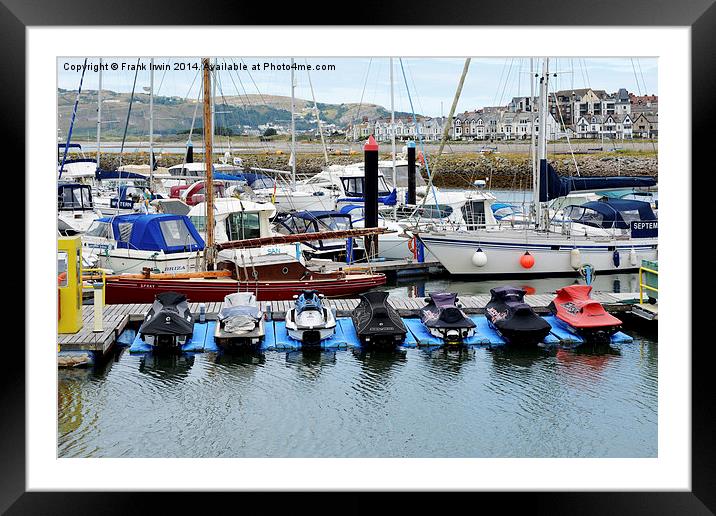  Water craft lie in wait at Conway Marina Framed Mounted Print by Frank Irwin