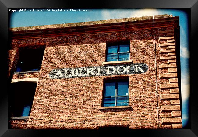  Royal Albert Dock – Grunged effect Framed Print by Frank Irwin