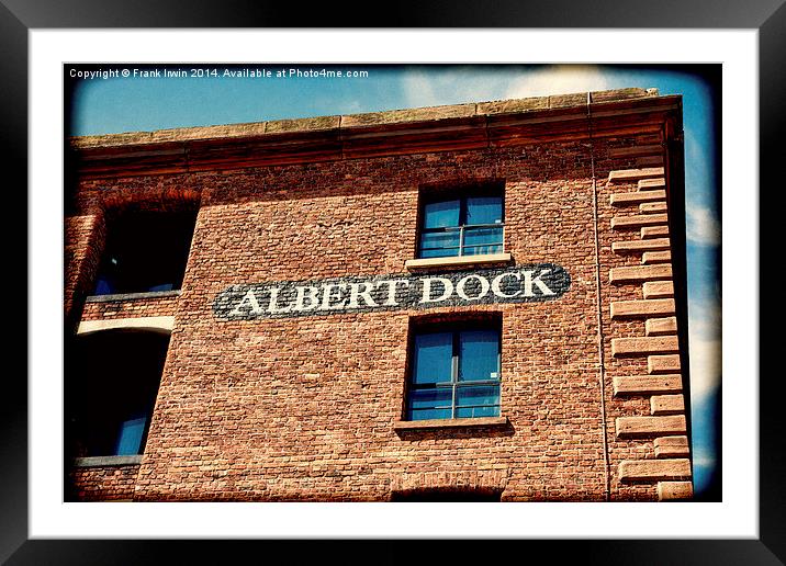 Royal Albert Dock – Grunged effect Framed Mounted Print by Frank Irwin