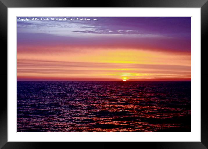  North Sea sunset Framed Mounted Print by Frank Irwin