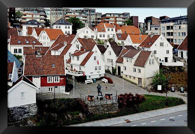 Ttimber 'protected' houses in stavanger, Norway Framed Print by Frank Irwin