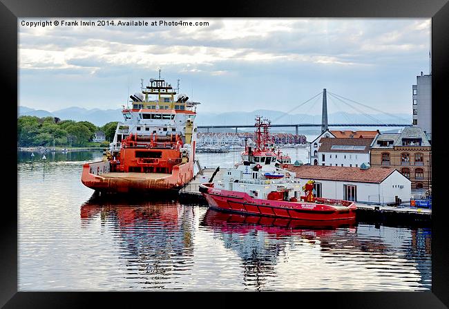  Stavanger Harbour, Norway Framed Print by Frank Irwin