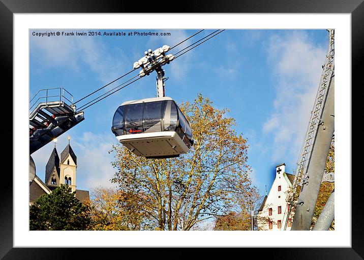  A pod from a cable car at the base station Framed Mounted Print by Frank Irwin