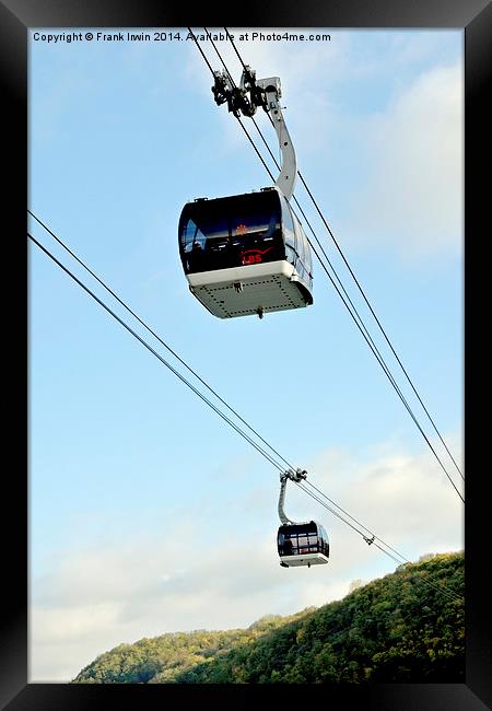  Cable cars to cross the Rhine at Koblenz Framed Print by Frank Irwin