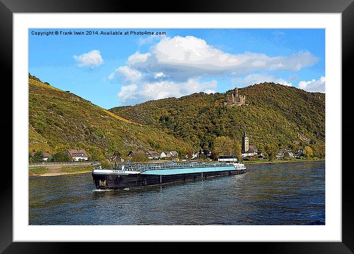  River boats of the Rhine artistically done Framed Mounted Print by Frank Irwin